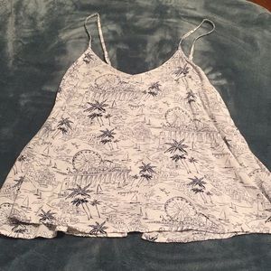 Patterned spaghetti strap top